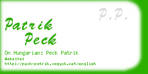 patrik peck business card